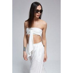 Krinkil Beach Bandana Bustier Ecru