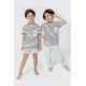 For You Kids Organic 3 Piece Pocket Anchor Embroidered MintGreen Pajamas Set