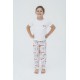 For You Kids 4 Pieces Red Tie Airplane Pattern Pajamas Set