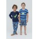 For You Kids Dinosaur Pattern Blue Pajamas Set of 4