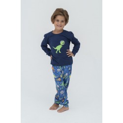 For You Kids Dinosaur Pattern Blue Pajamas Set of 4