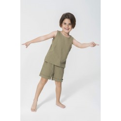 For You Kids Undershirt Shorts Khaki Bottom Top PT