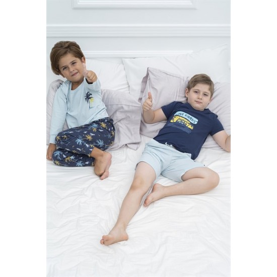 For You Kids 4-Palm Pattern Pajama Set