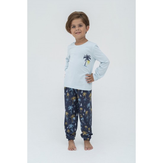 For You Kids 4-Palm Pattern Pajama Set