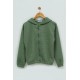 For You Kids Unisex Quilted Pattern Zippered Green Coat