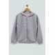 For You Kids Unisex Quilted Pattern Zippered Gray Coat