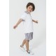 For You Kids Shirt Collar Anchor Embroidered Bottom Top Set