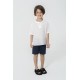 For You Kids Organic Collar Single Button Ecru Shirt