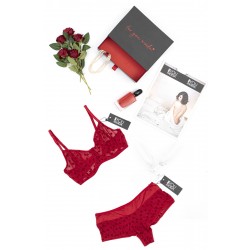 For You Lingerie Red Bra Set