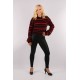 WOMAN Crew Neck Maroon Line Jersey