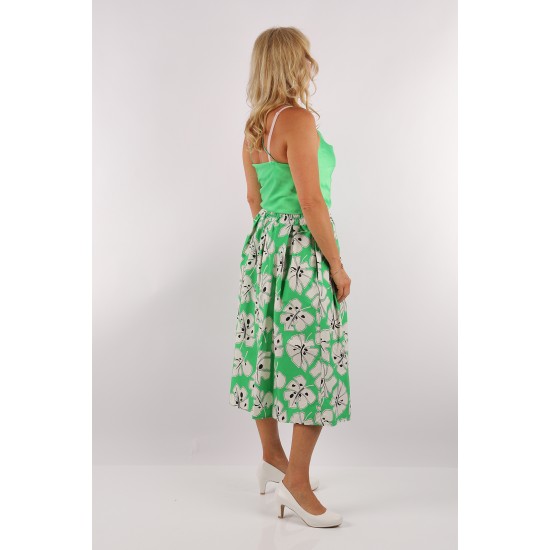 Floral Palazzo Green Line Pants