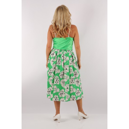 Floral Palazzo Green Line Pants