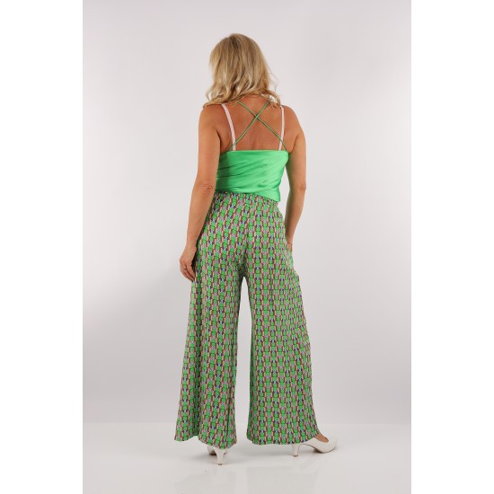 Green Plazzo Boho style Pants