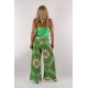 Palazzo Floral Green Line Boho Style Pants