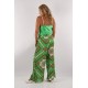 Palazzo Floral Green Line Boho Style Pants