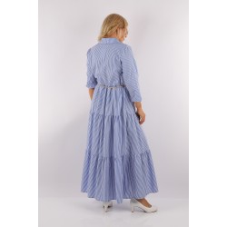 Plus V-Ausschnitt A-Linien-Long dress