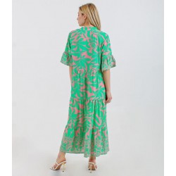 Green Abstract Print Jumpsuits for Women