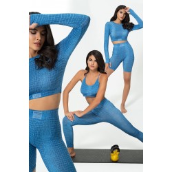 For You Fit 4 Snake Pattern Blue Activewear Set