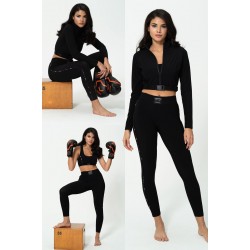 For You Fit 3-Piece Black Activewear Set