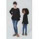 For You Kids Organic Black Blouse with Ruffle Skirt and Button Back