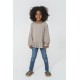 For You Kids Organic Stone Blouse with Ruffle Skirt and Button Back