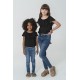 For You Kids Organic Collar Ruffled Elastic Black Blouse