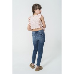 For You Kids Ruffle Rose Gold Blouse