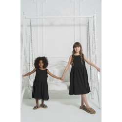 For You Kids Organic Lace Hem Black Dress