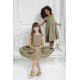 For You Kids Organic Robe Layered Khaki Dress