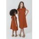 For You Kids Organic Shoulder Flounce Tile Dress