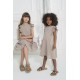 For You Kids Organic Shoulder Ruffle Stone Dress