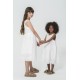 For You Kids Organic Lace Hem White Dress