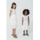 For You Kids Organic Robe Layered White Dress