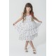 For You Kids Colorful Polka Dot Bow Strap Dress