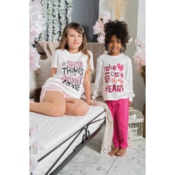 For You Kids 4-Piece Great Love Take Care Pattern Pajamas Set