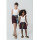 For You Kids Organic Belt Pocketed Double Leg Brown Shorts