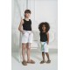 For You Kids Organic Belt Pocketed Double Leg White Shorts