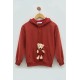 For You Kids Girl With Teddy Bear Tile Sweatshirt