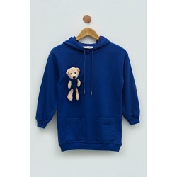 For You Kids Girl Sax Sweatshirt with Teddy Bear Tunic