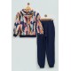 For You Kids Girl Flower Patterned Tracksuit Set