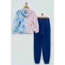 For You Kids Girl Tie-Dye Patterned Tracksuit Set