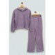 For You Kids Girl Lilac Knitwear Sweatshirt Set