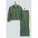 For You Kids Girl Green Knitwear Sweatshirt Set