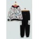 For You Kids Girl Patterned Cargo Pocket Tracksuit Set