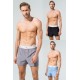 For You Man Triple Gray Black Blue Woven Boxer