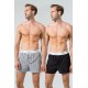 For You Man 2-pack Plaid Black Woven Boxer