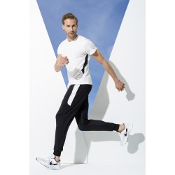 For You Man 2 Side Stripe T-shirt White Jogger Set