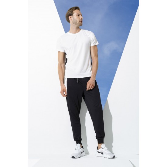 For You Man 2 Side Stripe T-shirt White Jogger Set