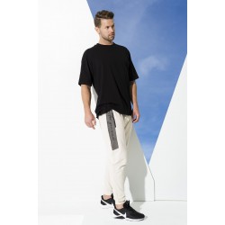 For You Man 2 Piece Side Mesh Detail T-shirt Taş Joger Set