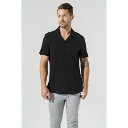 For You Man Organic Mini Pat Black Shirt